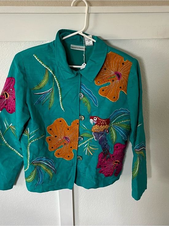 Draper’s & Damon’s Jackets & Blazers - Draper's and Damons Women's Medium Embroidered Cropped Jacket